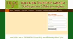 Desktop Screenshot of hairlossclinicofjamaica.com