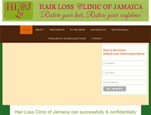 Tablet Screenshot of hairlossclinicofjamaica.com